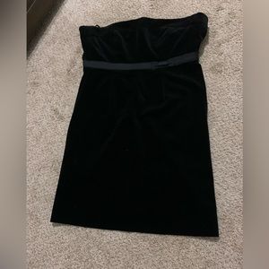 Size 12 strapless black velvet dress